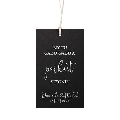 Zawieszka na alkohol biały nero czarna