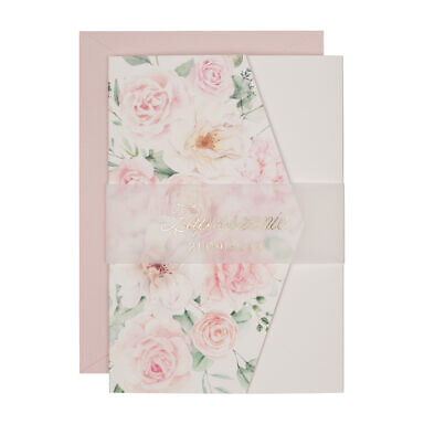 Zaproszenia ślubne klasyczny folder boho w18