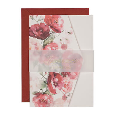 Zaproszenia ślubne klasyczny folder boho w37