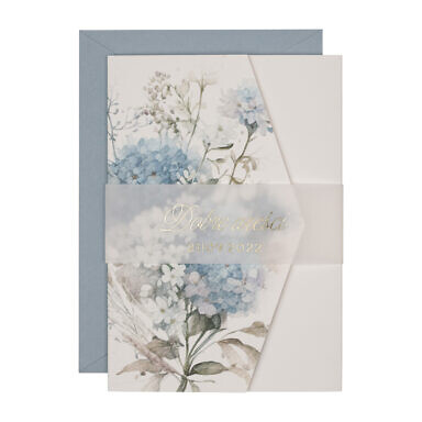 Zaproszenia ślubne klasyczny folder boho w39