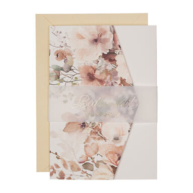 Zaproszenia ślubne klasyczny folder boho w43