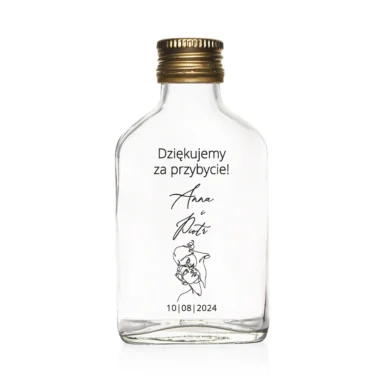 Butelki weselne z nadrukiem Misty w101