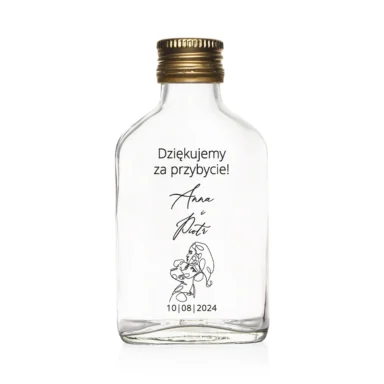 Butelki weselne z nadrukiem Misty w105
