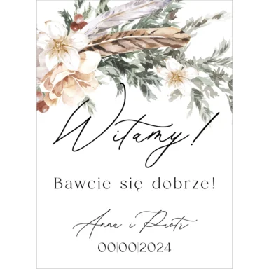 Tablica powitalna Misty w15, rozmiar do wyboru