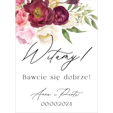 Tablica powitalna Misty w16, rozmiar do wyboru