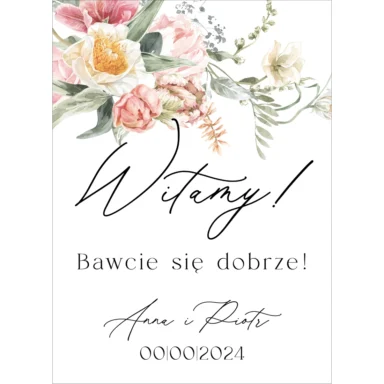 Tablica powitalna Misty w18, rozmiar do wyboru