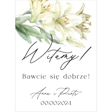 Tablica powitalna Misty w19, rozmiar do wyboru