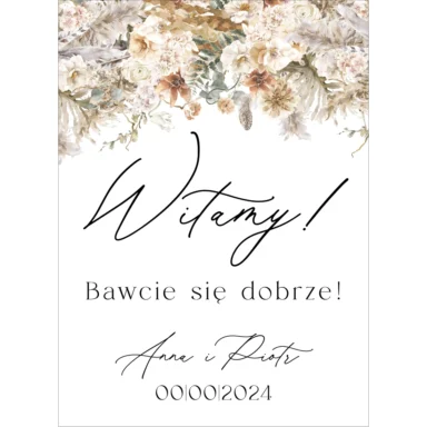 Tablica powitalna Misty w2, rozmiar do wyboru