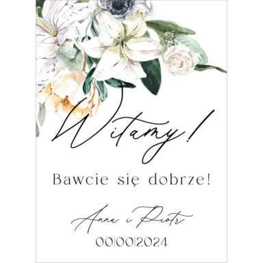 Tablica powitalna Misty w28, rozmiar do wyboru