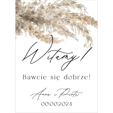 Tablica powitalna Misty w4, rozmiar do wyboru