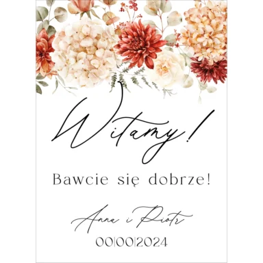 Tablica powitalna Misty w45, rozmiar do wyboru