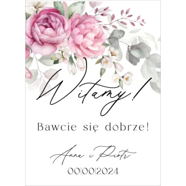 Tablica powitalna Misty w48, rozmiar do wyboru