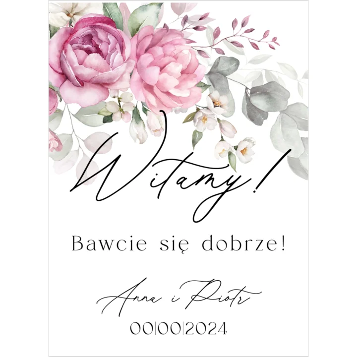 Tablica powitalna Misty w48, rozmiar do wyboru