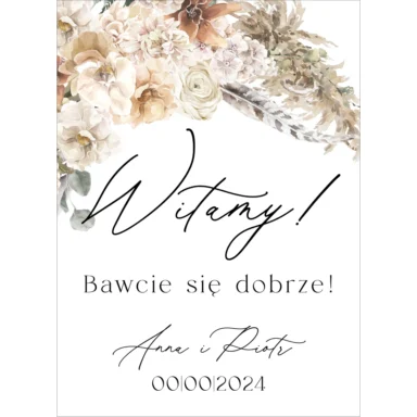 Tablica powitalna Misty w5, rozmiar do wyboru
