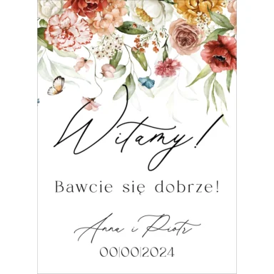 Tablica powitalna Misty w54, rozmiar do wyboru