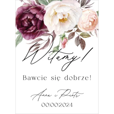 Tablica powitalna Misty w77, rozmiar do wyboru