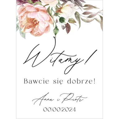 Tablica powitalna Misty w79, rozmiar do wyboru