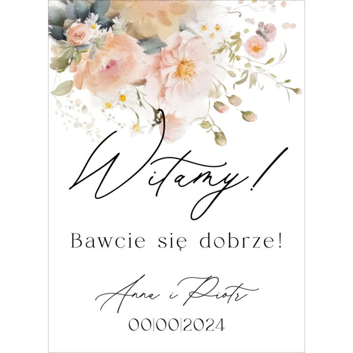 Tablica powitalna Misty w86, rozmiar do wyboru