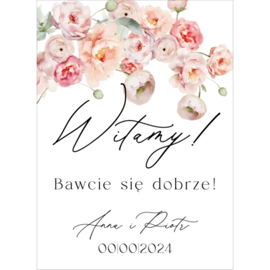 Tablica powitalna Misty w88, rozmiar do wyboru