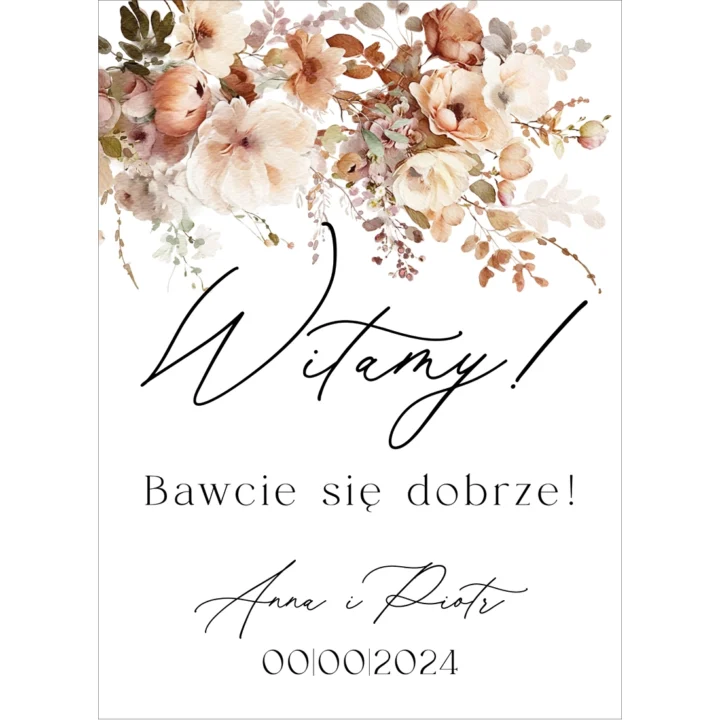 Tablica powitalna Misty w93, rozmiar do wyboru