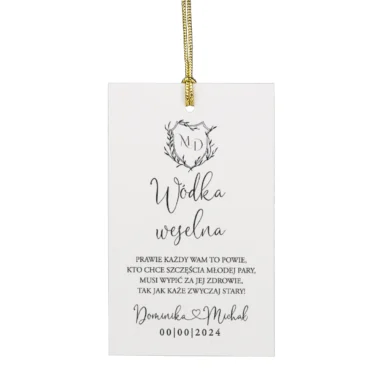 Zawieszki do zaproszeń z kalką i nitem w106
