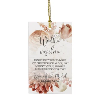 Zawieszki do zaproszeń z kalką i nitem w128