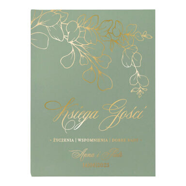 Księga gości złoty eukaliptus