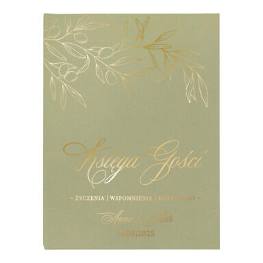 Księga gości złota gałązka oliwna