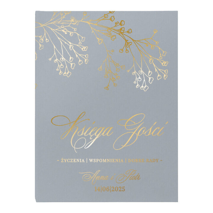 Księga gości złota gipsówka