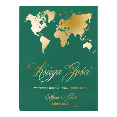 Księga gości złota mapa