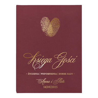 Księga gości złote odciski palców