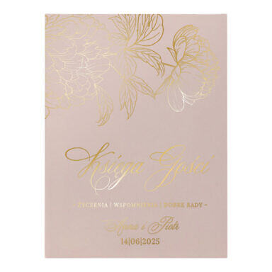 Księga gości złote piwonie