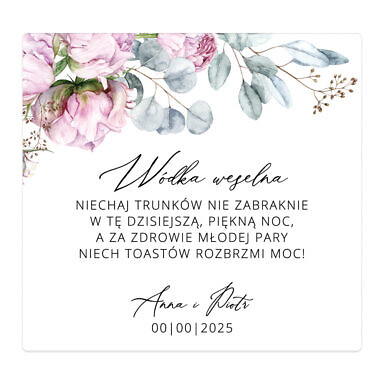 Naklejki na alkohol Peony