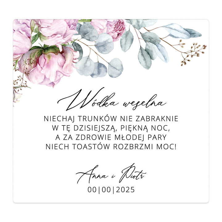 Naklejki na alkohol Peony