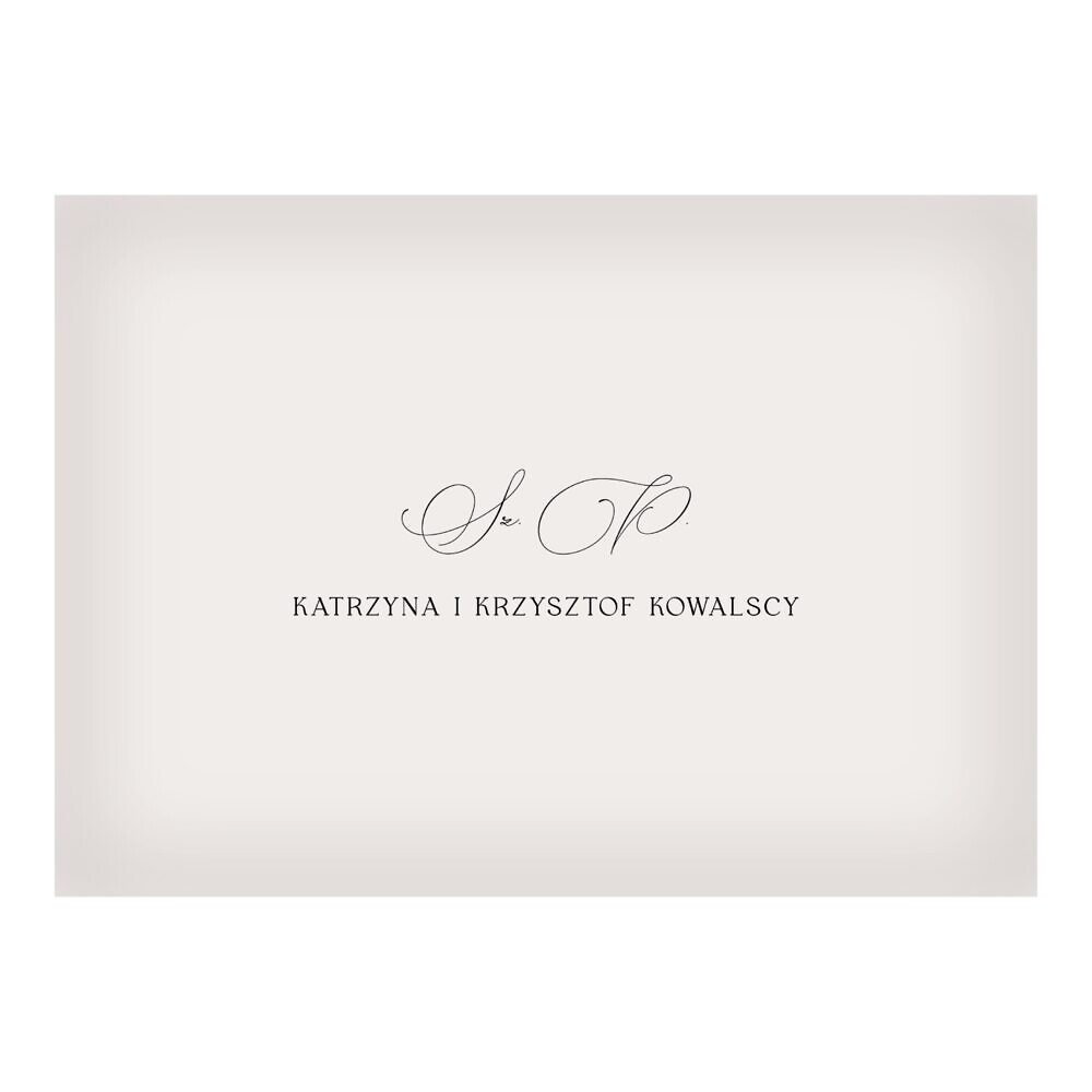 personalizacja na froncie koperty