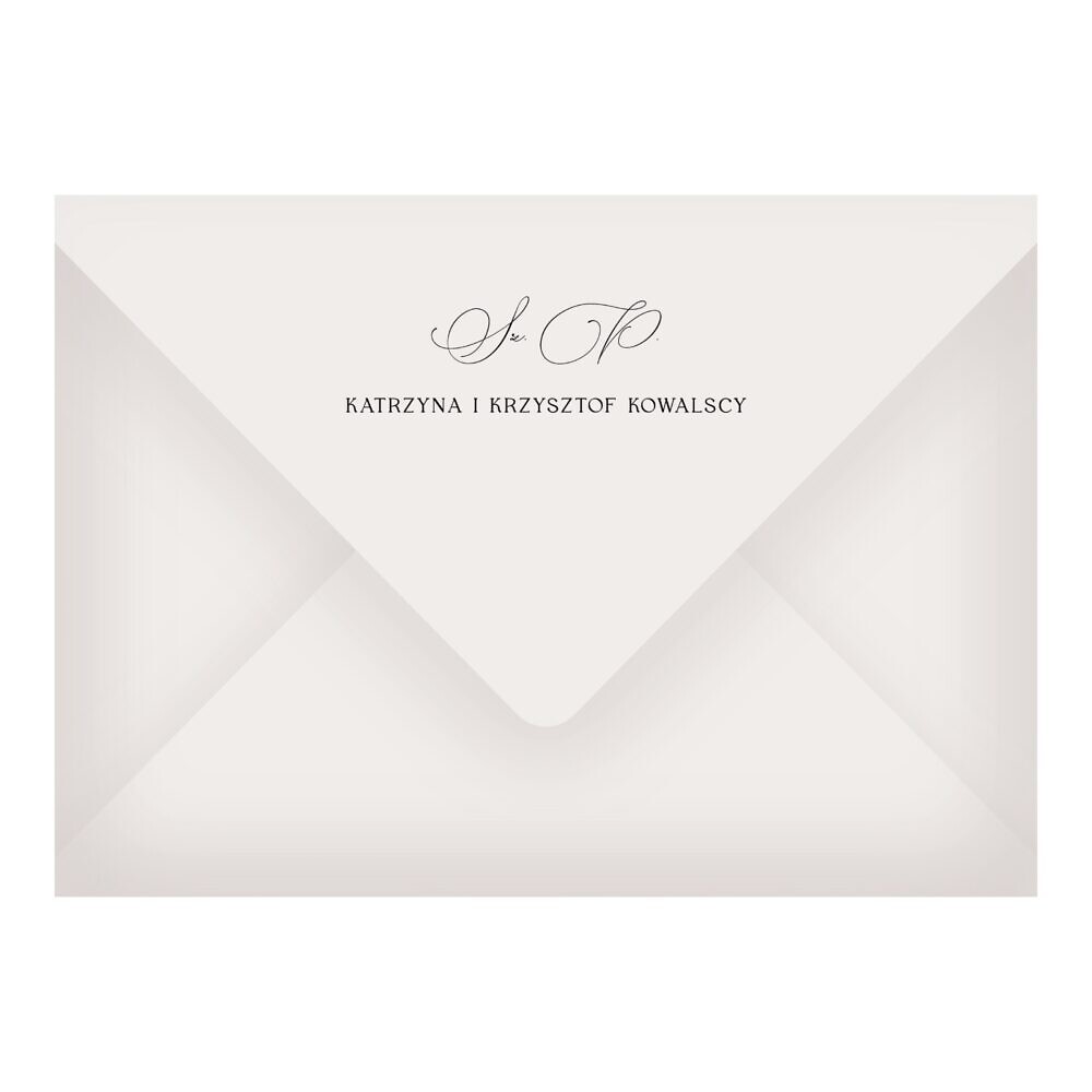 personalizacja na klapie koperty