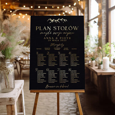 Plan stołów weselnych złote góry
