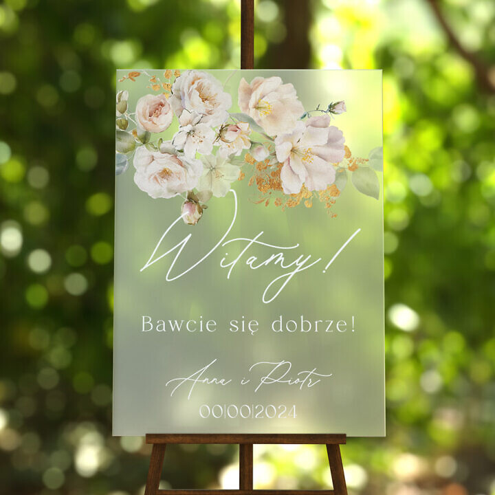 Tablica powitalna szroniona Misty w100, rozmiar do wyboru