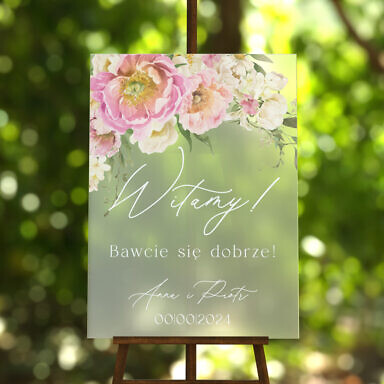 Tablica powitalna szroniona Misty w12, rozmiar do wyboru