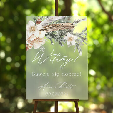 Tablica powitalna szroniona Misty w15, rozmiar do wyboru