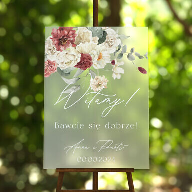 Tablica powitalna szroniona Misty w17, rozmiar do wyboru