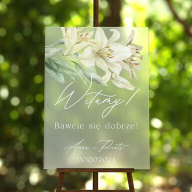 Tablica powitalna szroniona Misty w19, rozmiar do wyboru