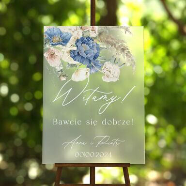 Tablica powitalna szroniona Misty w37, rozmiar do wyboru