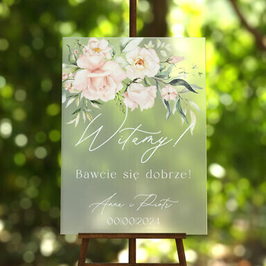 Tablica powitalna szroniona Misty w42, rozmiar do wyboru