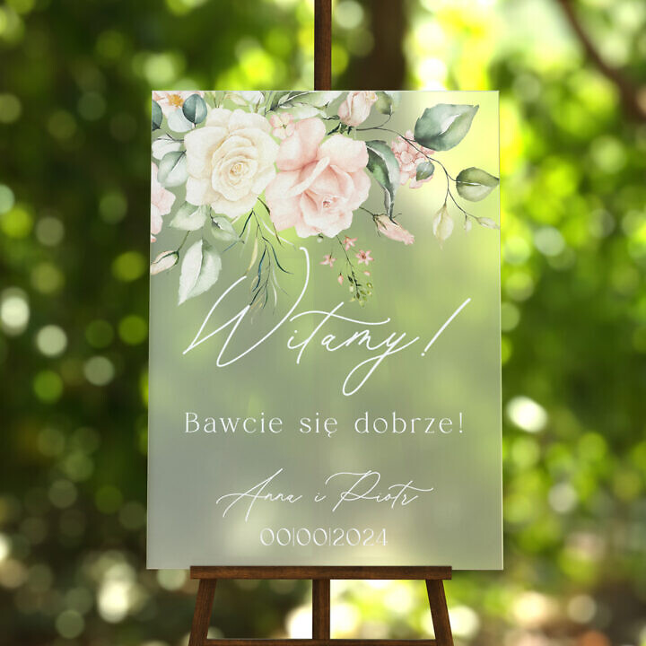 Tablica powitalna szroniona Misty w43, rozmiar do wyboru