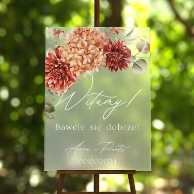 Tablica powitalna szroniona Misty w44, rozmiar do wyboru