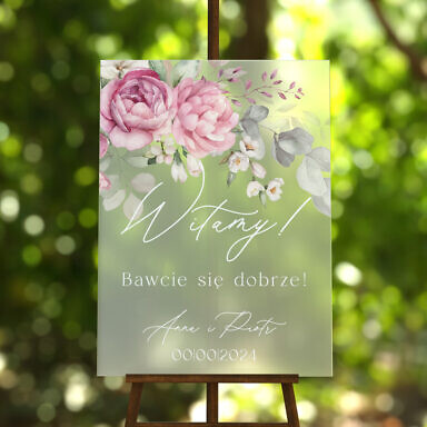 Tablica powitalna szroniona Misty w48, rozmiar do wyboru