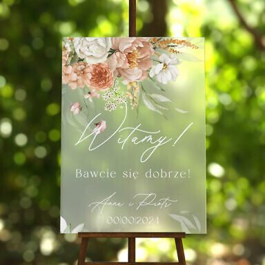 Tablica powitalna szroniona Misty w52, rozmiar do wyboru