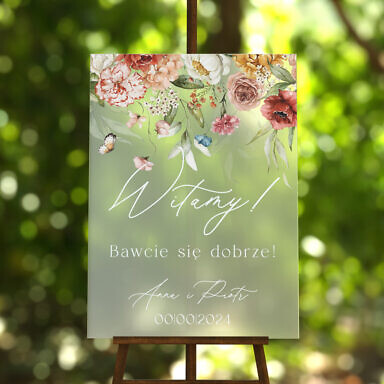 Tablica powitalna szroniona Misty w54, rozmiar do wyboru