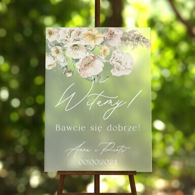 Tablica powitalna szroniona Misty w6, rozmiar do wyboru